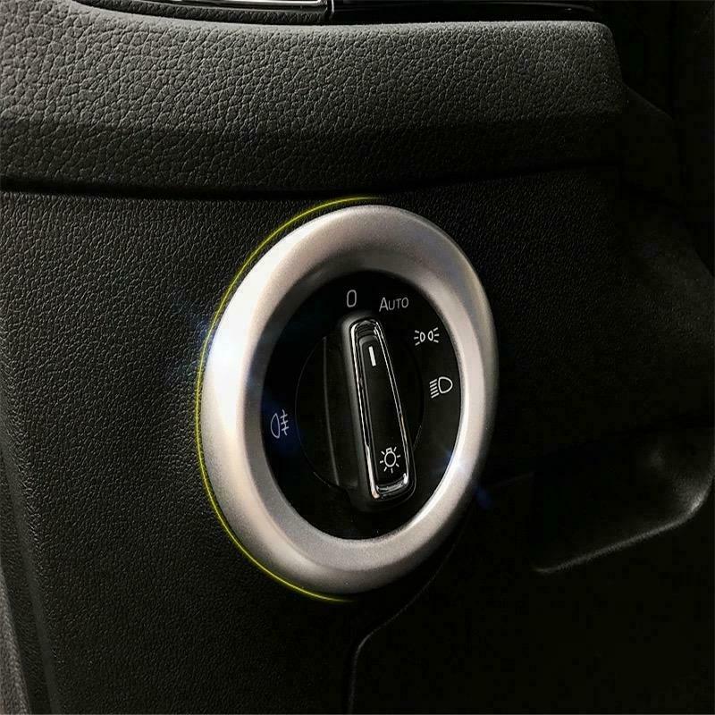 Passend für Skoda Kodiaq Lichtschalter Abdeckung Blenden Rahmen Tuning Silber