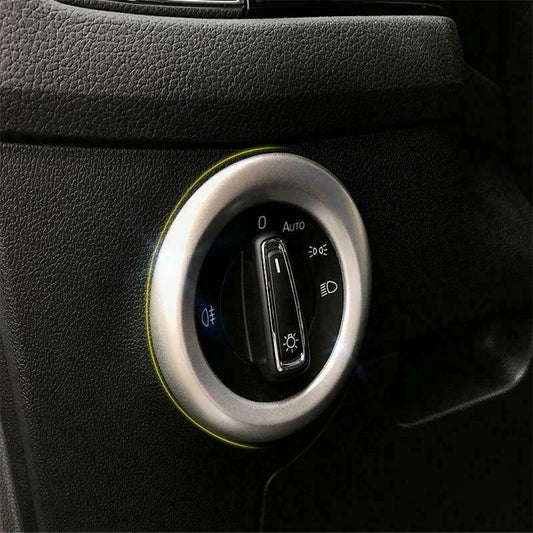 Passend für Skoda Kodiaq Lichtschalter Abdeckung Blenden Rahmen Tuning Silber