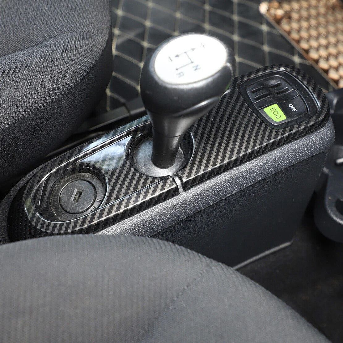 Passend für Smart Fortwo 451 Mittelkonsole Gangschaltung Rahmen Blende Carbon