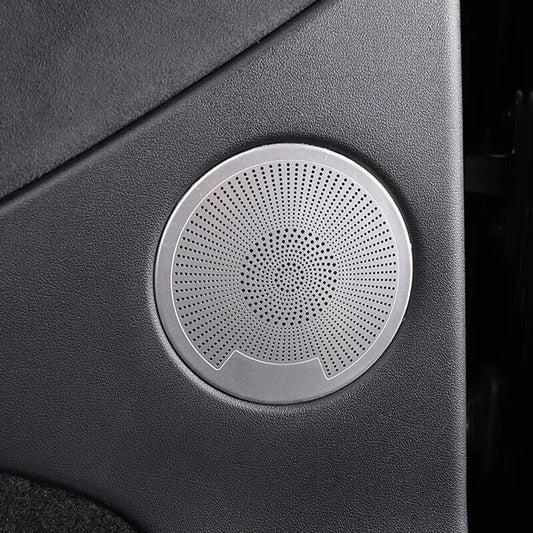 Passend für TESLA MODEL Y 2021 Lautsprecher Blende Zierblende Abdeckung Silber