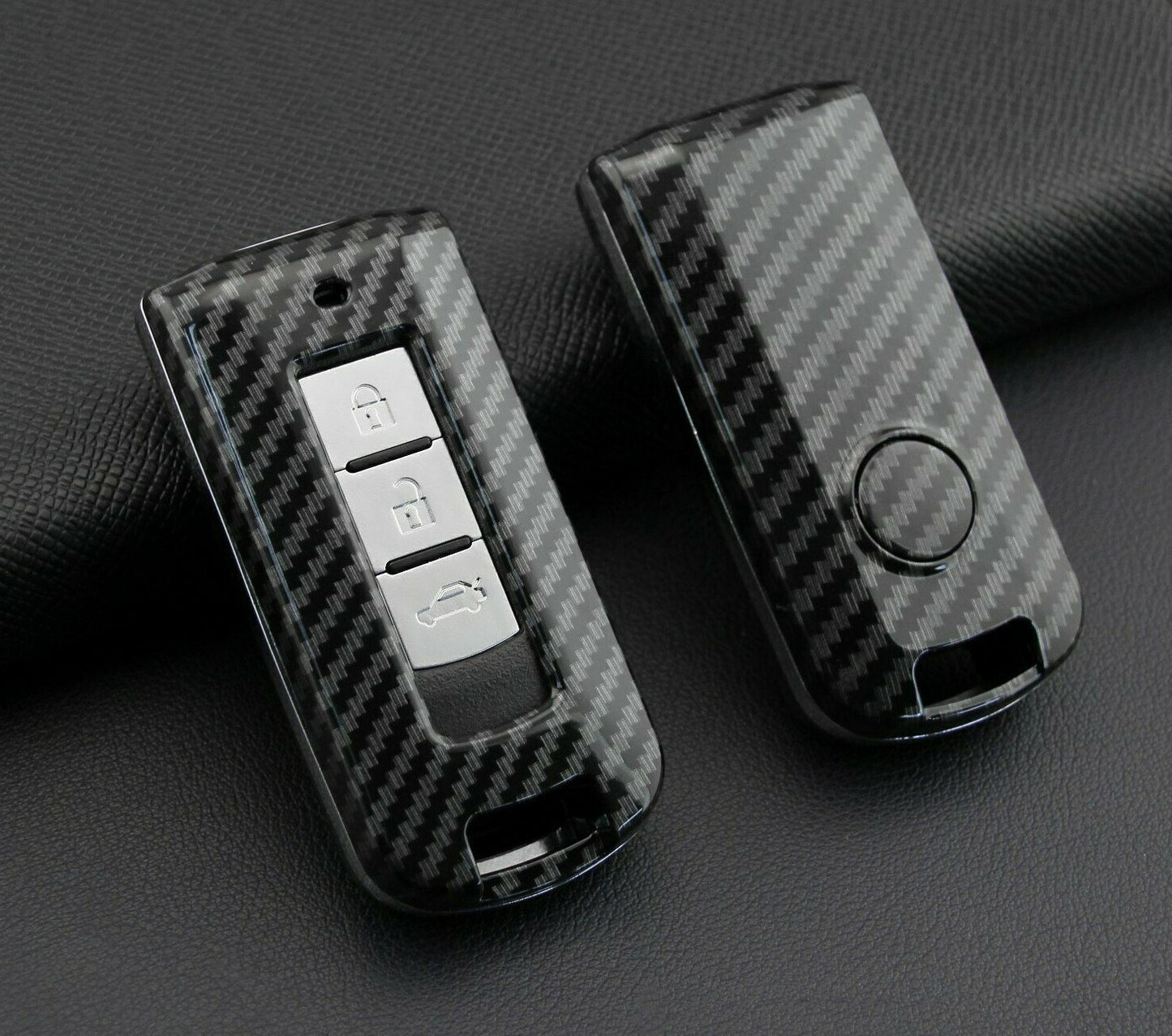 Passend für Mitsubishi Outlander ASX Lancer RVR Carbon Schlüssel Cover Hülle