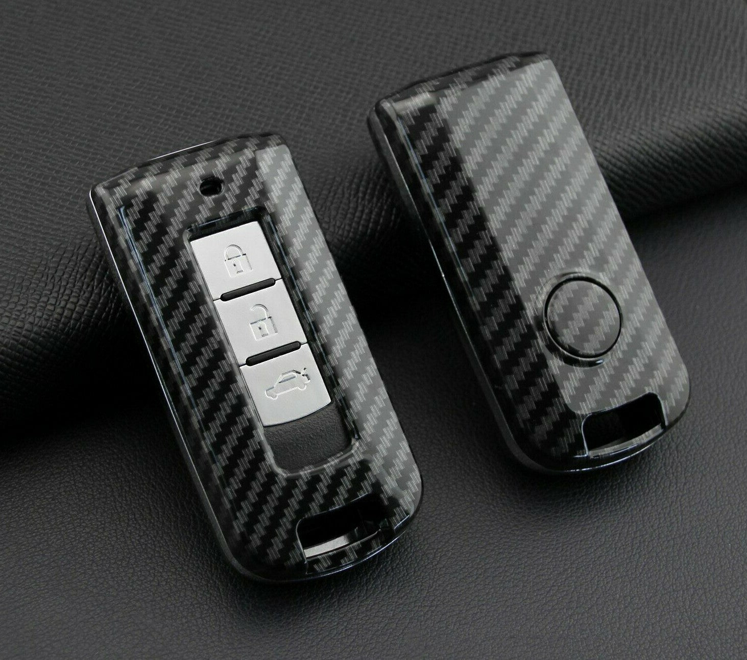 Passend für Mitsubishi Outlander ASX Lancer RVR Carbon Schlüssel Cover Hülle