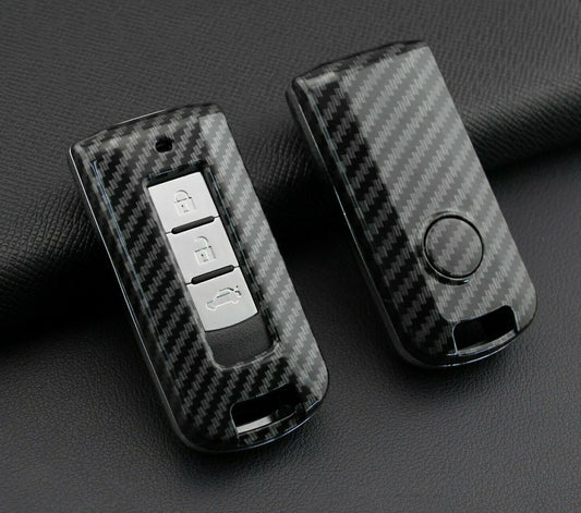 Passend für Mitsubishi Outlander ASX Lancer RVR Carbon Schlüssel Cover Hülle