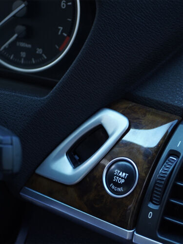 Passend für BMW X5 E70 X6 E71 2008-2013 Schlüssel Loch Blenden Abdeckung Silber