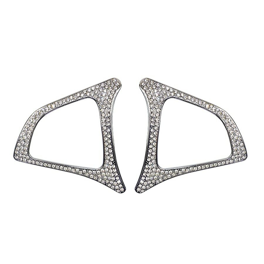 Passend für 2x Mercedes C E GLC Strass Glitzer Kopfstütze Veredelung Blende