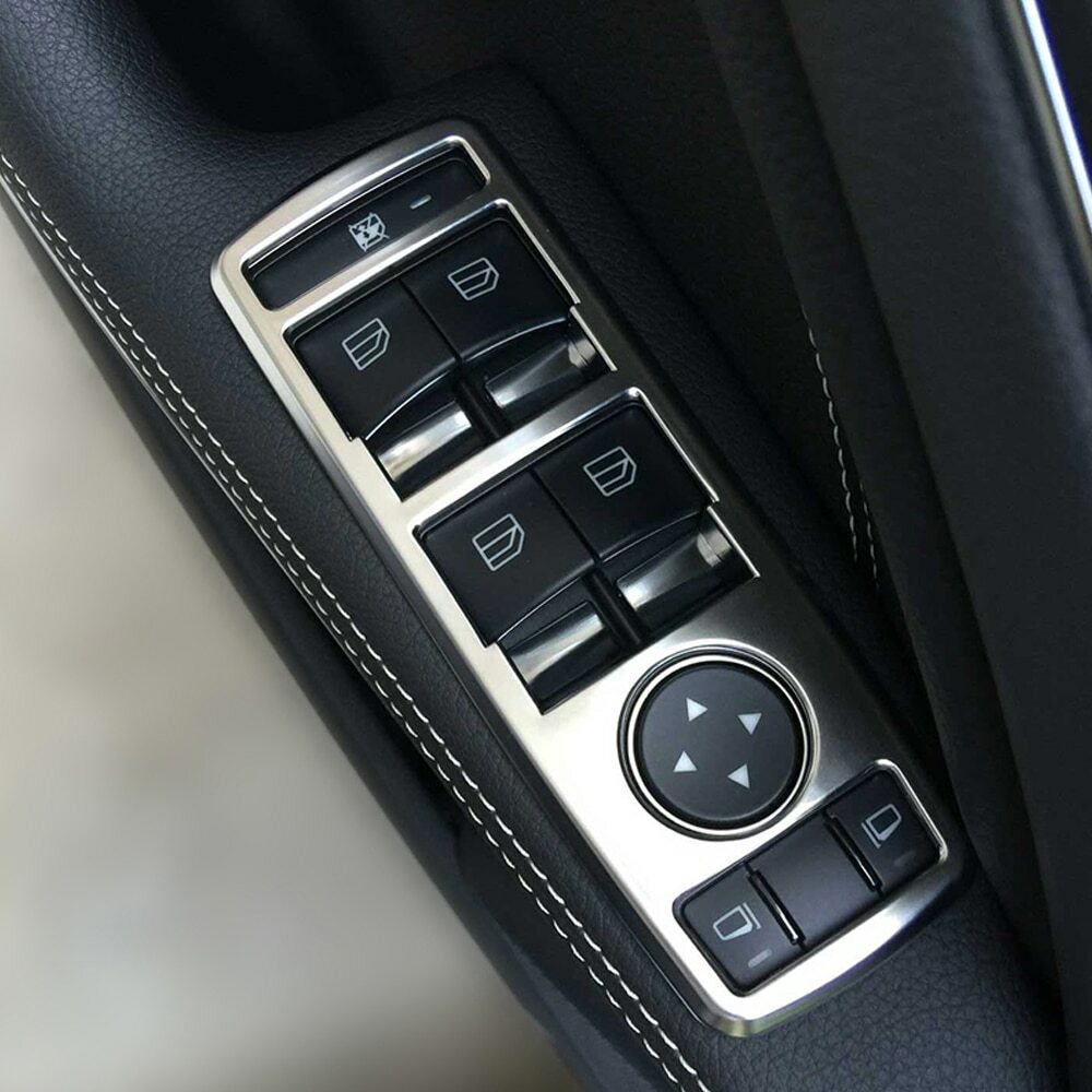 Passend für 4 Stück Fensterheber Schalter Blende Passend Für Mercedes Benz C Klasse W204